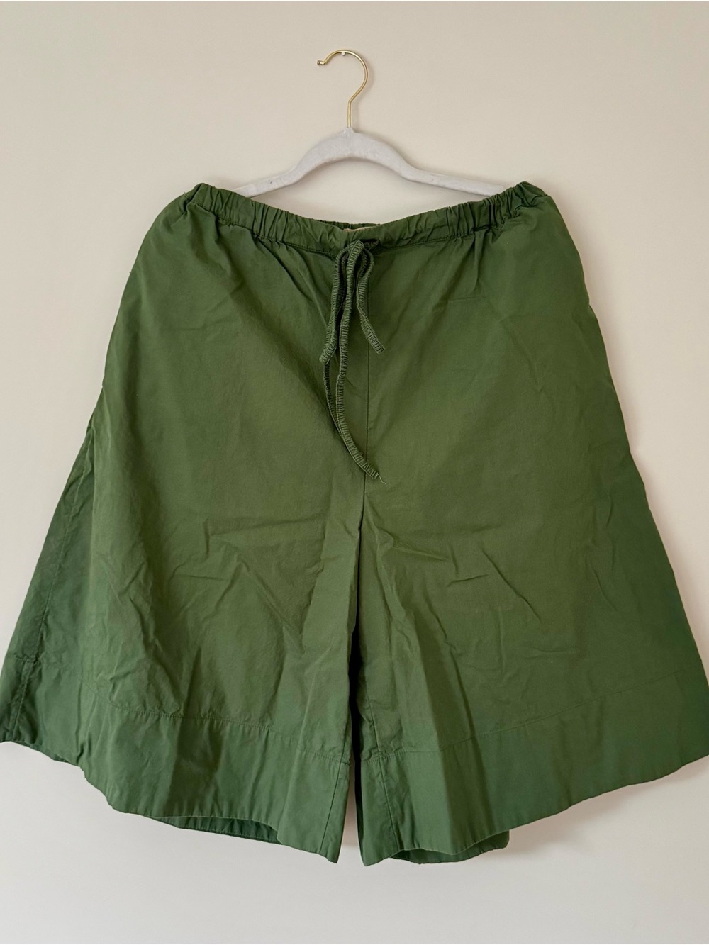 Free People Free-est 100% Cotton Menorca Slouchy Capris / Shorts, Green – M - Picture 2 of 8